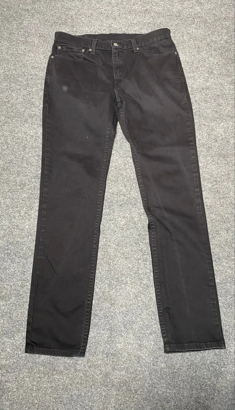 Levi's 511 Black Slim Fit Jeans, Men’s 34x 34 (32 1/4” Inseam) 04511-1907